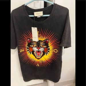 Gucci angry cat t shirt